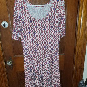 Red white and blue Nicole dress